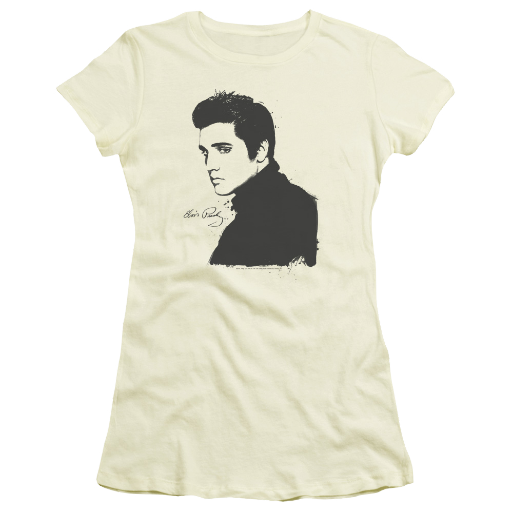 Elvis Presley Black Paint - Juniors T-Shirt Juniors T-Shirt Elvis Presley
