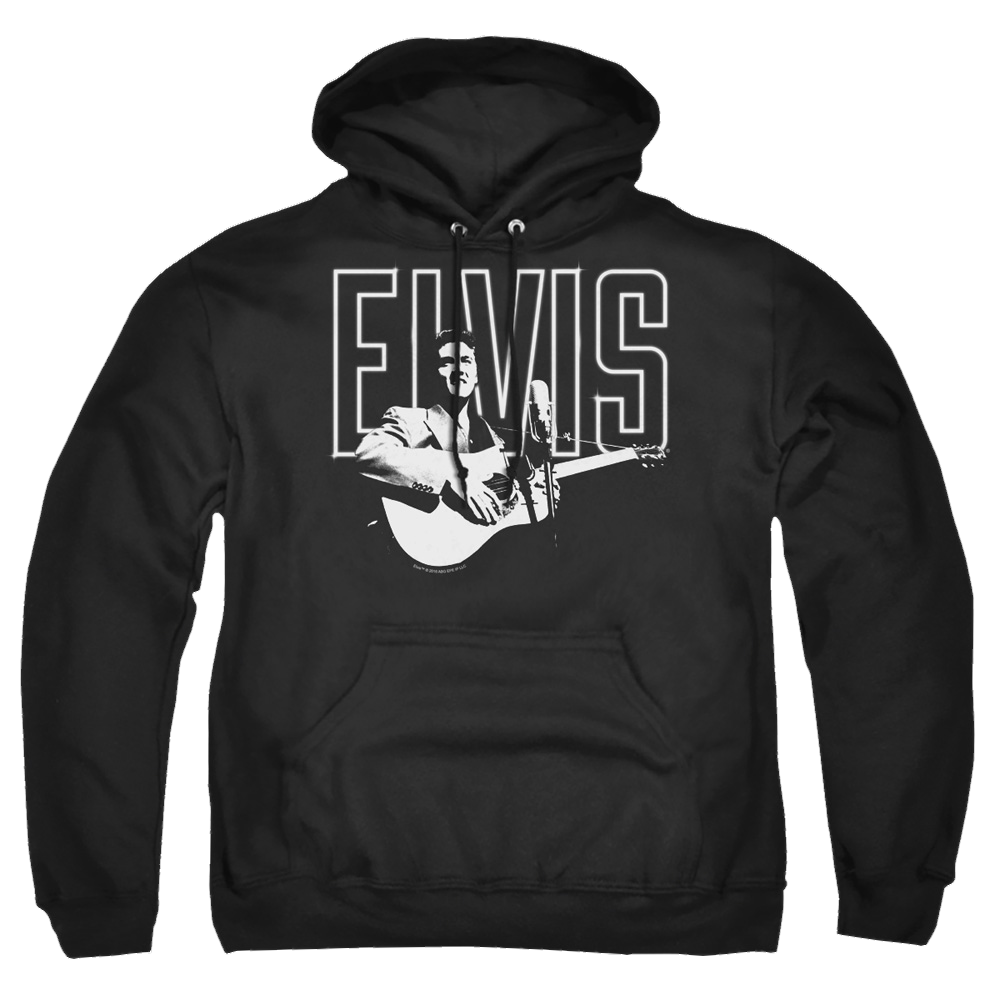 Elvis Presley White Glow - Pullover Hoodie Pullover Hoodie Elvis Presley