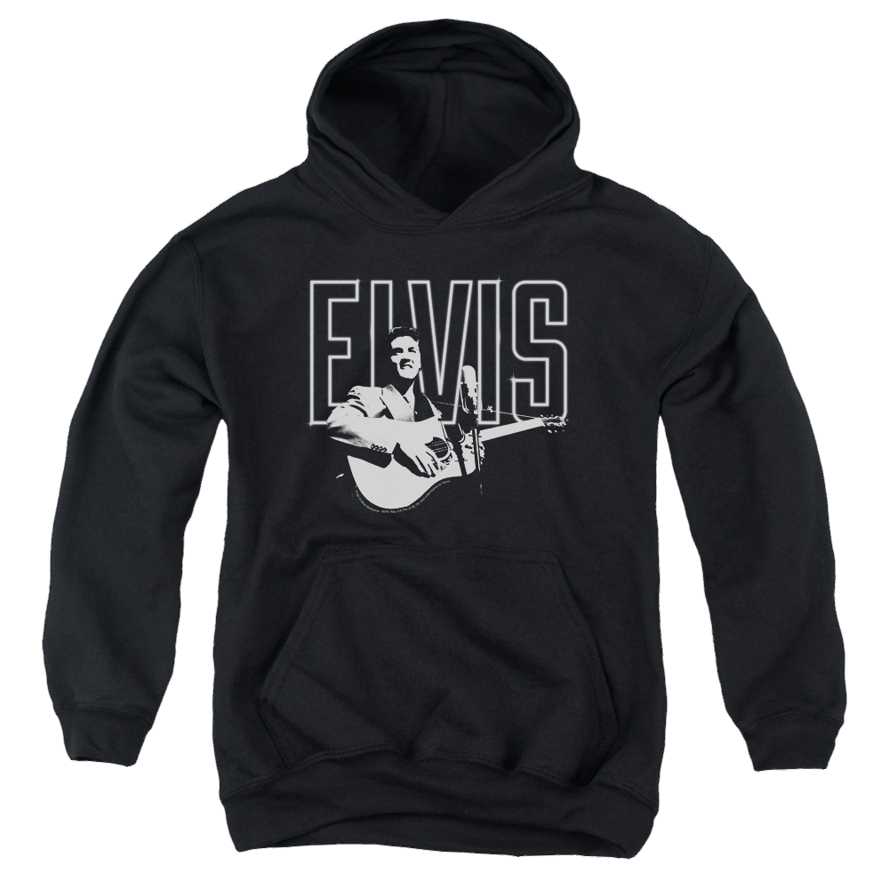 Elvis Presley White Glow - Youth Hoodie (Ages 8-12) Youth Hoodie (Ages 8-12) Elvis Presley