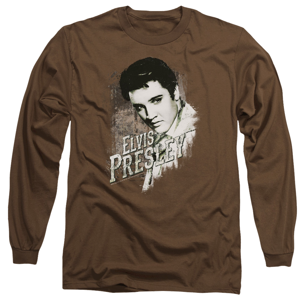 Elvis Presley Rugged Elvis - Men's Long Sleeve T-Shirt Men's Long Sleeve T-Shirt Elvis Presley