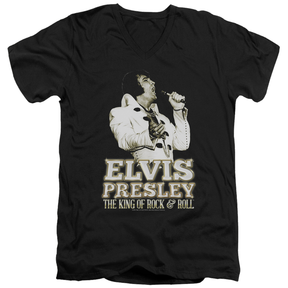 Elvis Presley Golden - Men's V-Neck T-Shirt Men's V-Neck T-Shirt Elvis Presley
