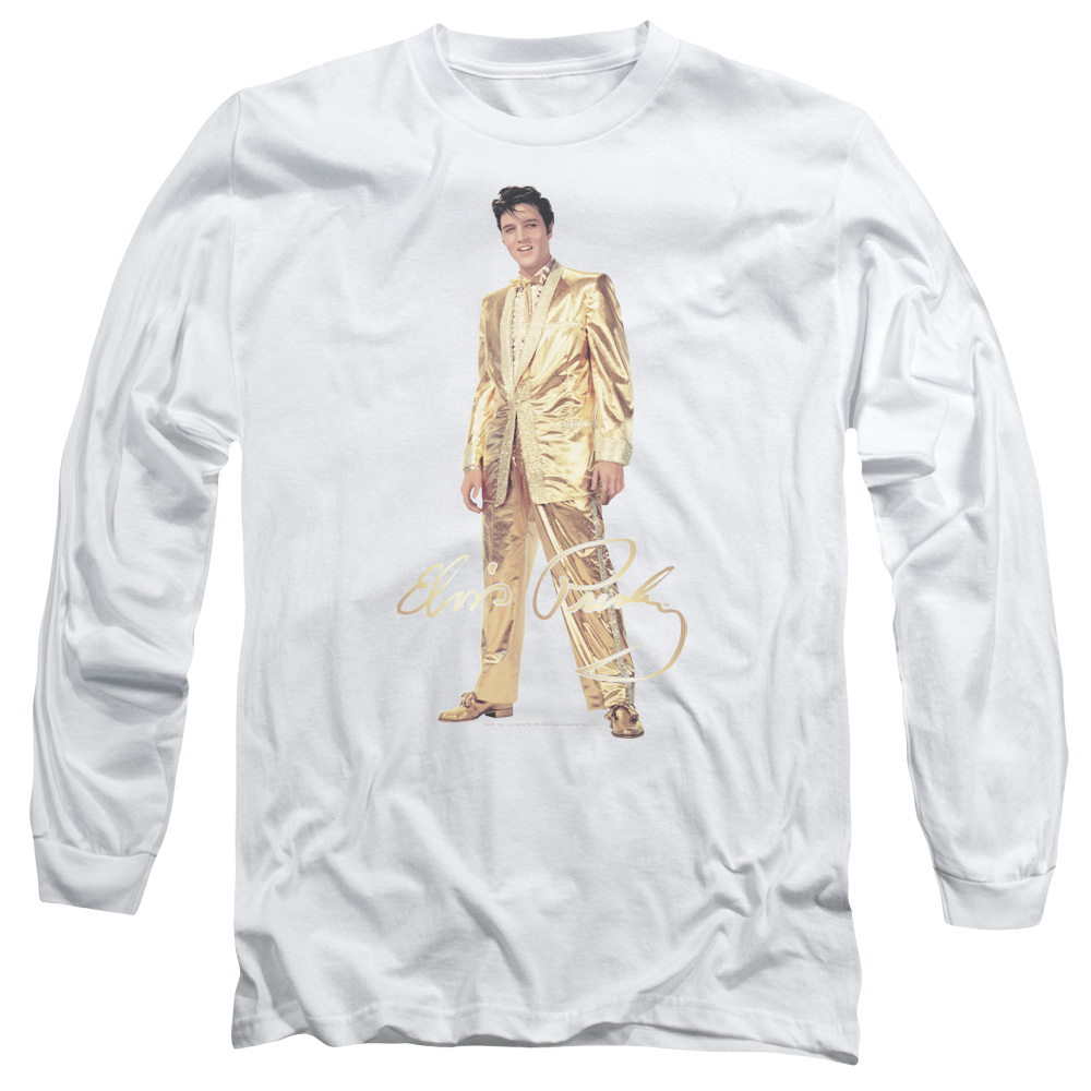 Elvis Presley Gold Lame Suit - Men's Long Sleeve T-Shirt Men's Long Sleeve T-Shirt Elvis Presley