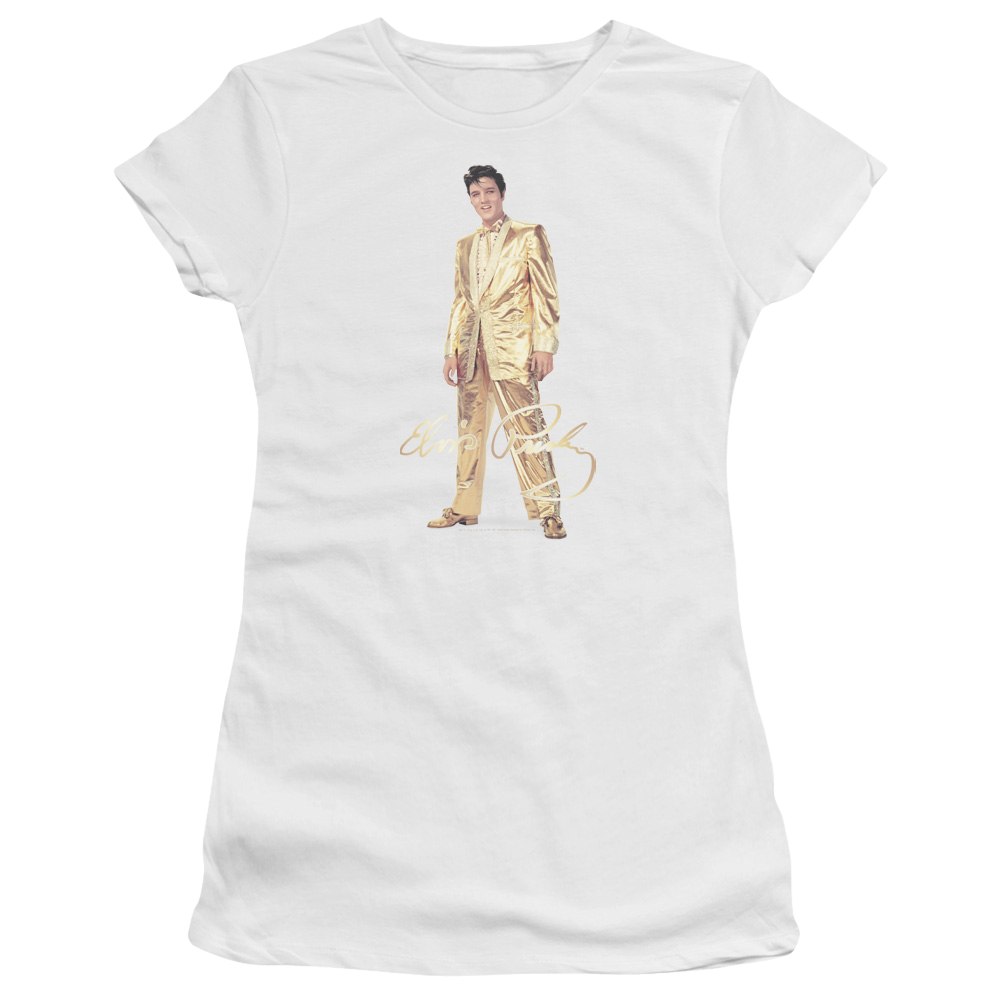 Elvis Presley Gold Lame Suit - Juniors T-Shirt Juniors T-Shirt Elvis Presley