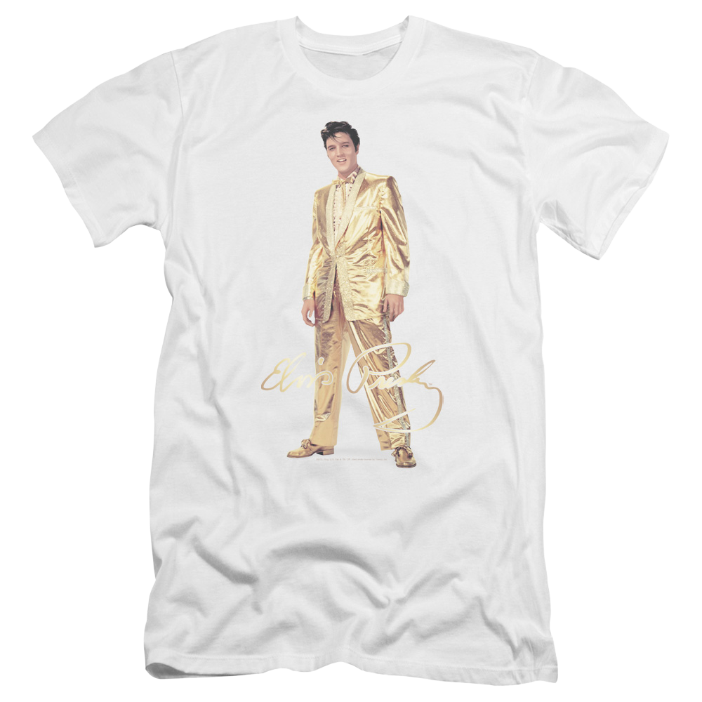 Elvis Presley Gold Lame Suit - Men's Premium Slim Fit T-Shirt Men's Premium Slim Fit T-Shirt Elvis Presley