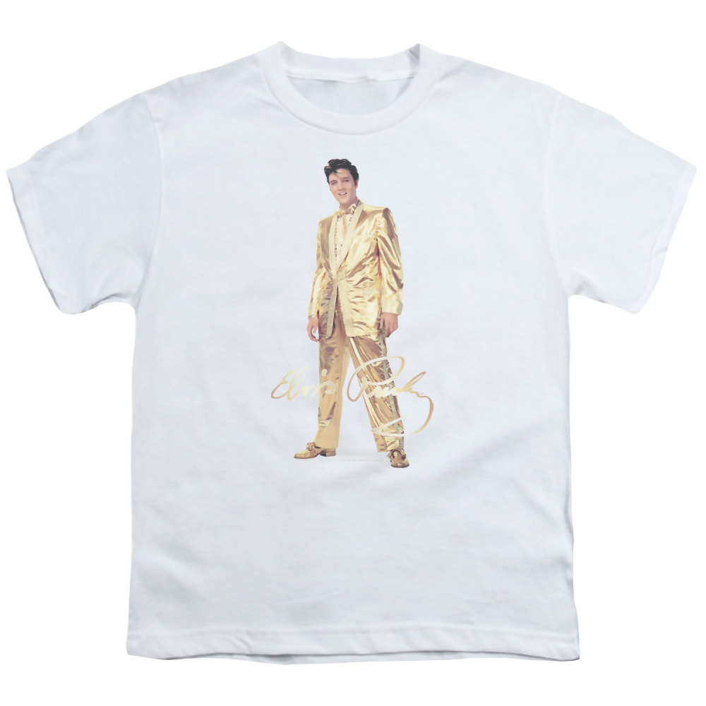 Elvis Presley Gold Lame Suit - Youth T-Shirt (Ages 8-12) Youth T-Shirt (Ages 8-12) Elvis Presley
