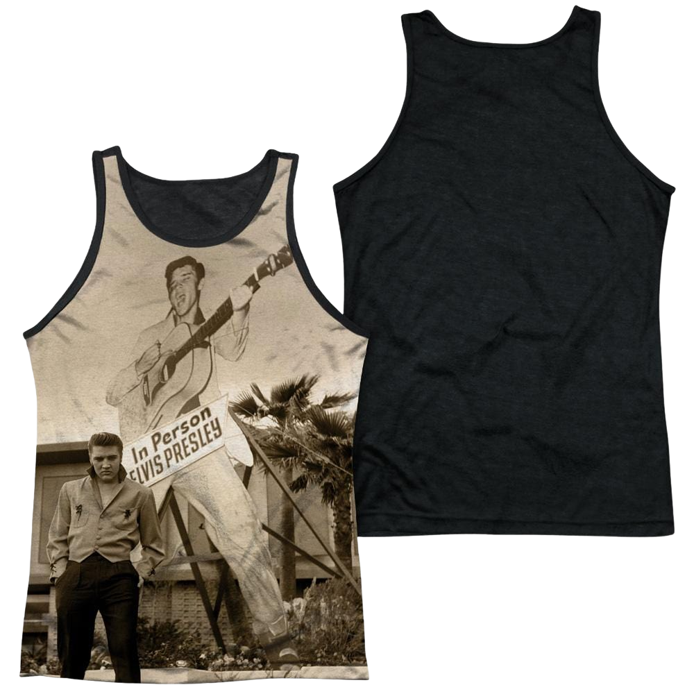 Elvis Presley Larger Than Life Men's Black Back Tank Men's Black Back Tank Elvis Presley