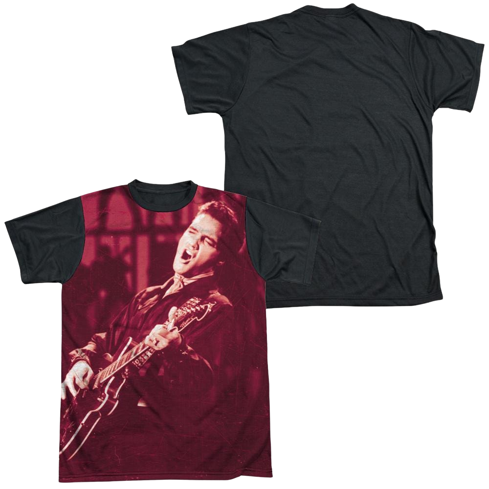 Elvis Presley Scratched 68 - Men's Black Back T-Shirt Men's Black Back T-Shirt Elvis Presley