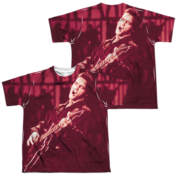 Elvis Presley Scratched 68 - Youth All-Over Print T-Shirt (Ages 8-12) Youth All-Over Print T-Shirt (Ages 8-12) Elvis Presley