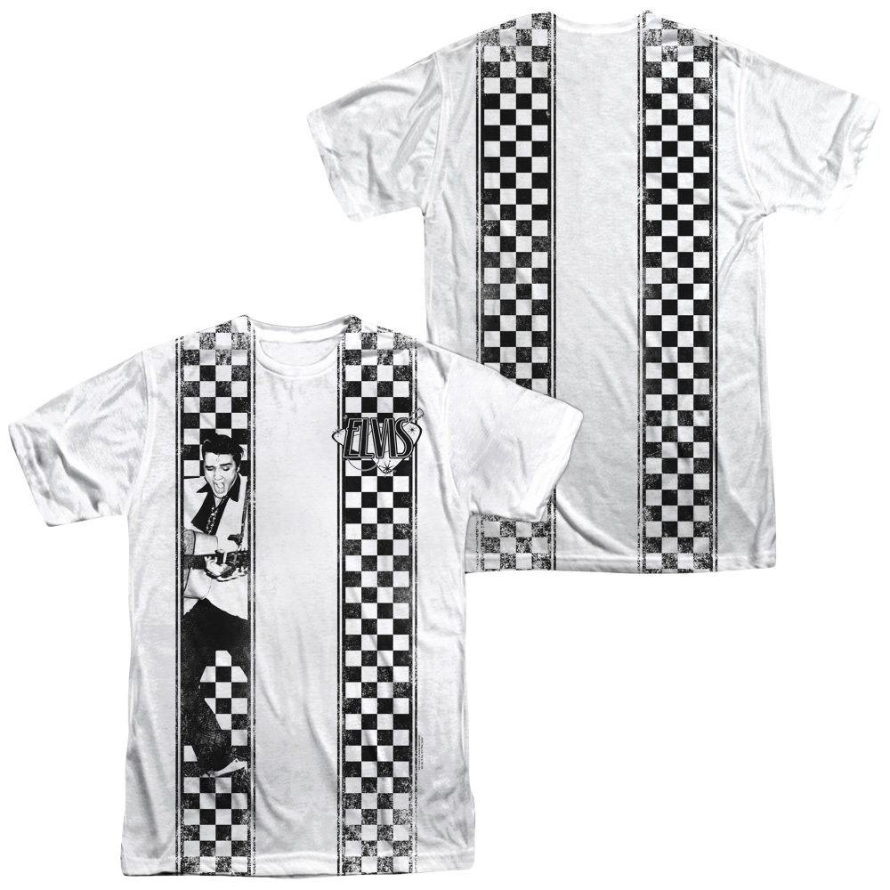Elvis Presley Checkered Bowling Shirt Men's All Over Print T-Shirt Men's All-Over Print T-Shirt Elvis Presley
