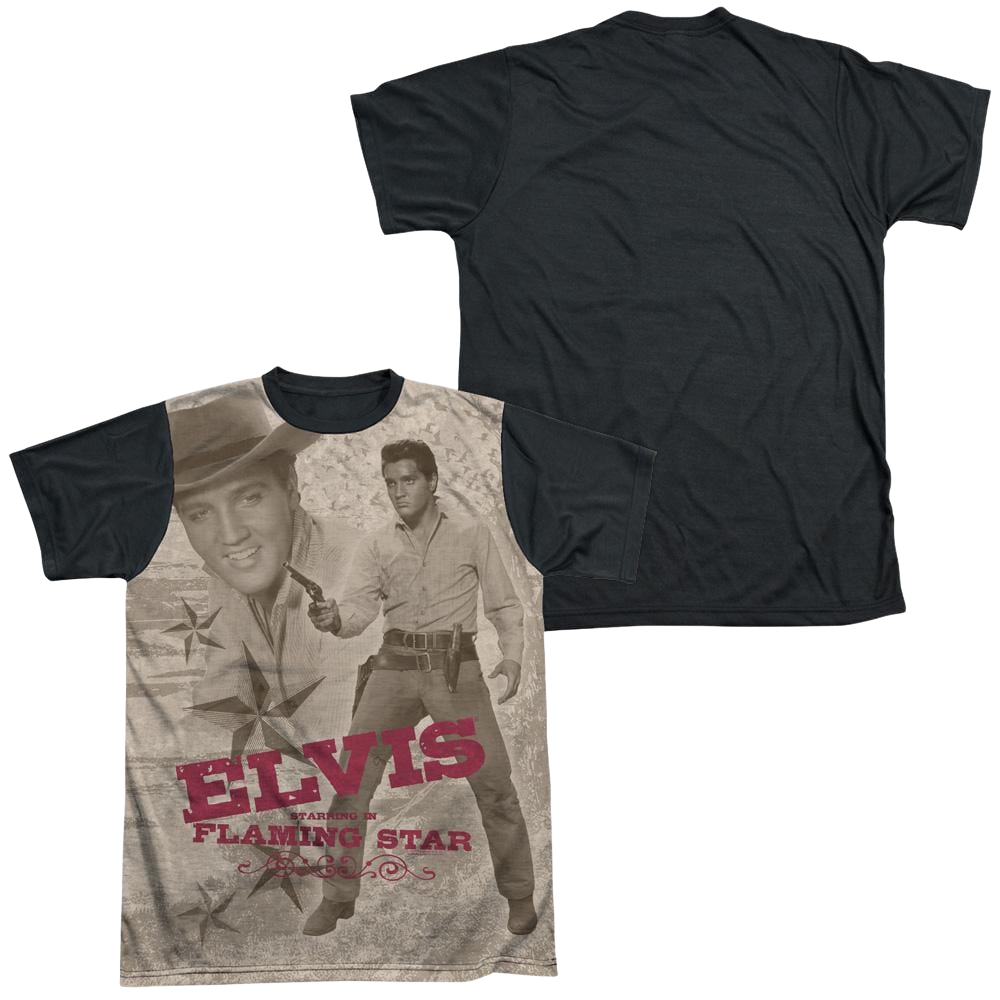 Elvis Presley Flaming Star - Men's Black Back T-Shirt Men's Black Back T-Shirt Elvis Presley
