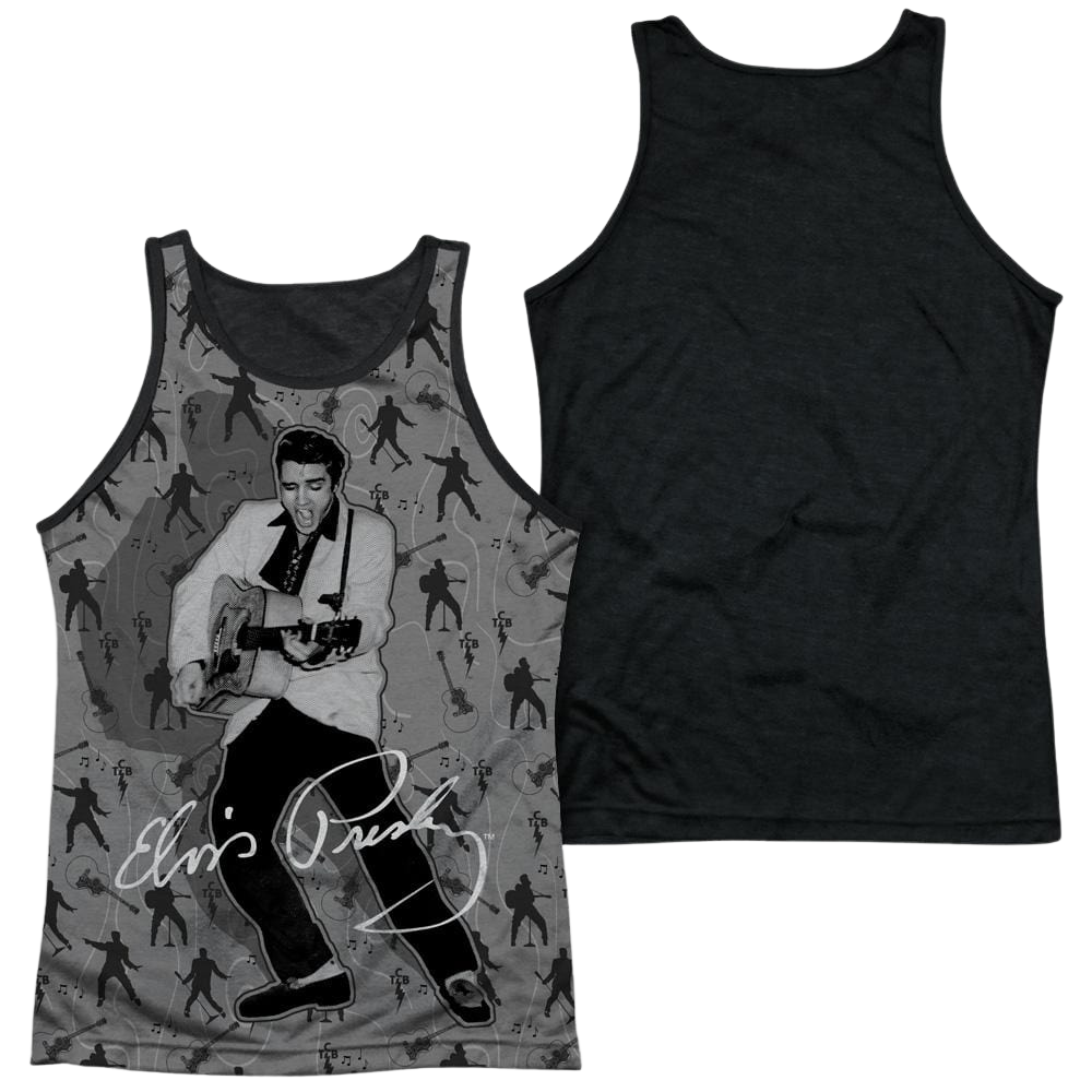 Elvis Presley Rockin All Over Men's Black Back Tank Men's Black Back Tank Elvis Presley