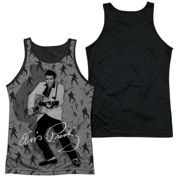 Elvis Presley Rockin All Over men's black back tank