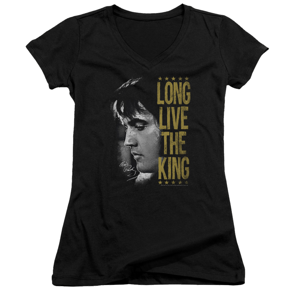 Elvis Presley Long Live The King - Juniors V-Neck T-Shirt Juniors V-Neck T-Shirt Elvis Presley