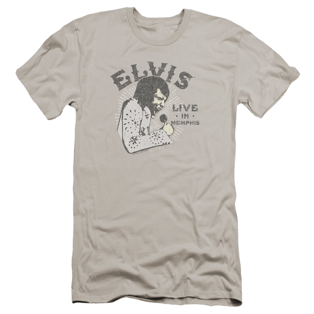 Elvis Presley Live In Memphis - Men's Premium Slim Fit T-Shirt Men's Premium Slim Fit T-Shirt Elvis Presley