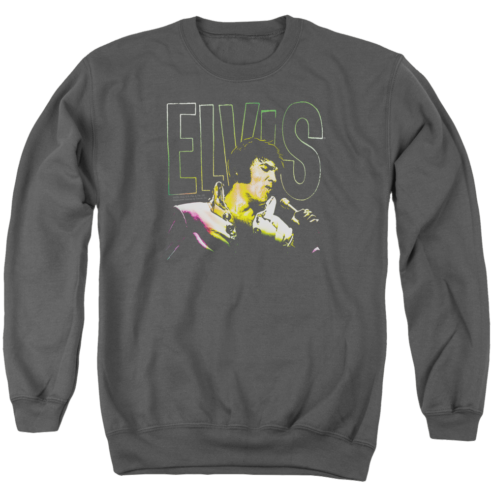 Elvis Presley Multicolored - Men's Crewneck Sweatshirt Men's Crewneck Sweatshirt Elvis Presley