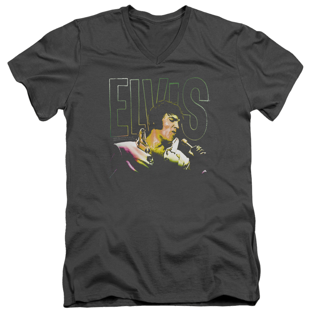 Elvis Presley Multicolored - Men's V-Neck T-Shirt Men's V-Neck T-Shirt Elvis Presley