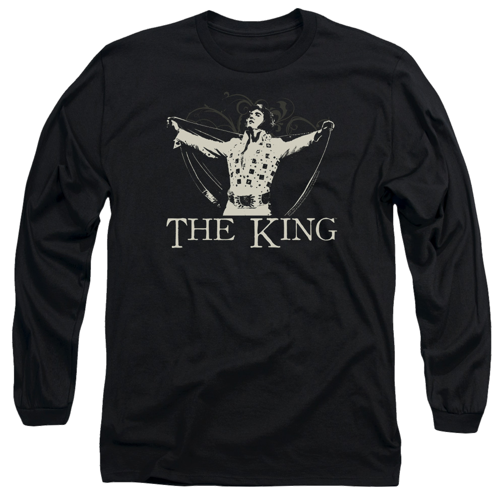 Elvis Presley Ornate King - Men's Long Sleeve T-Shirt Men's Long Sleeve T-Shirt Elvis Presley