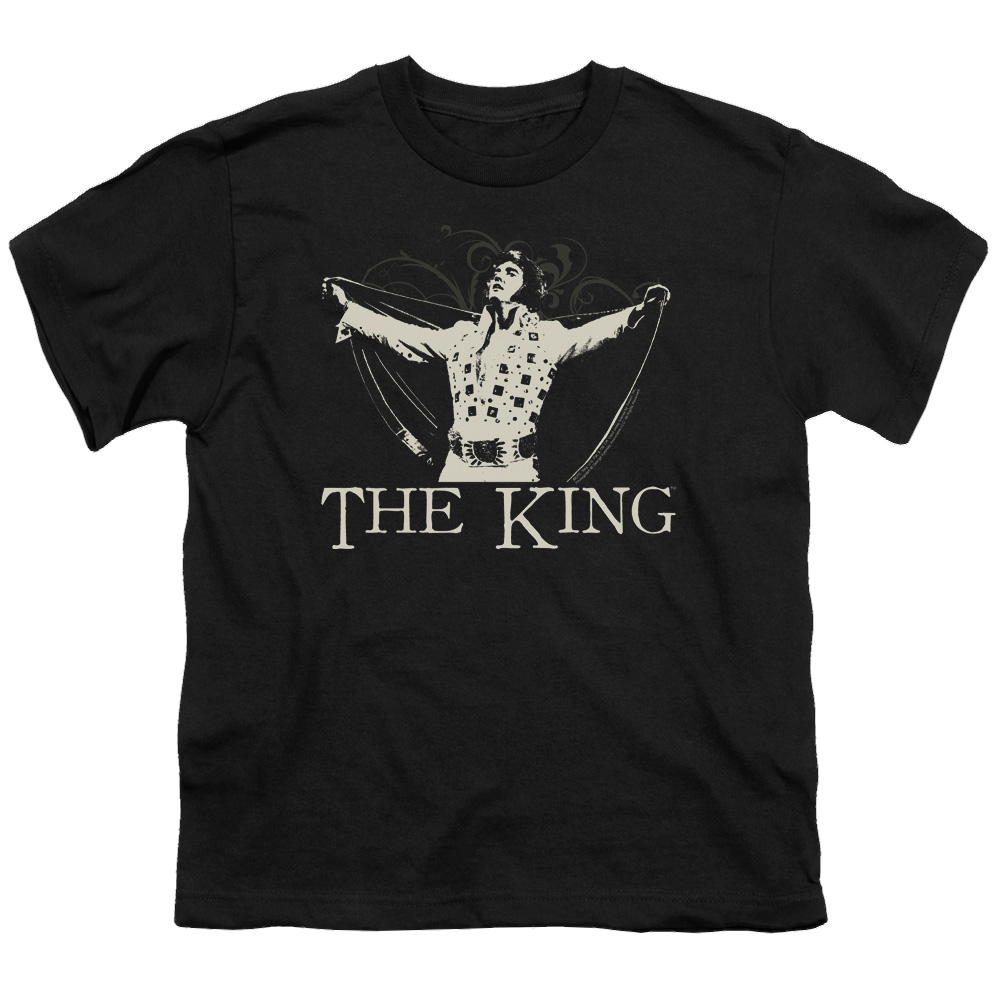 Elvis Presley Ornate King - Youth T-Shirt (Ages 8-12) Youth T-Shirt (Ages 8-12) Elvis Presley