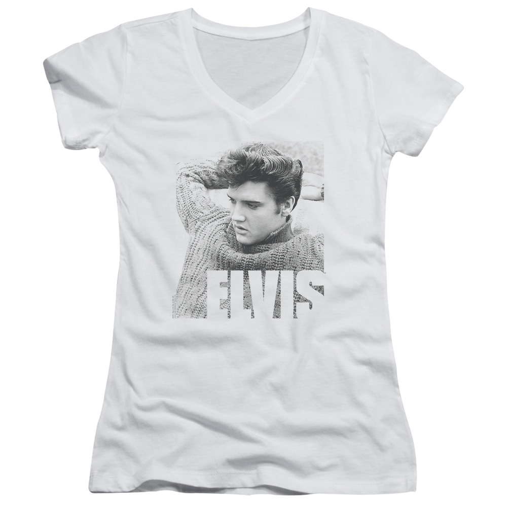 Elvis Presley Relaxing - Juniors V-Neck T-Shirt Juniors V-Neck T-Shirt Elvis Presley