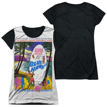Elvis Presley Blue Hawaii - Juniors Black Back T-Shirt Juniors Black Back T-Shirt Elvis Presley