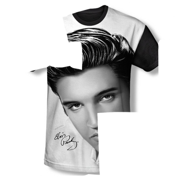 Elvis Presley Stare 2 men's black back t-shirt