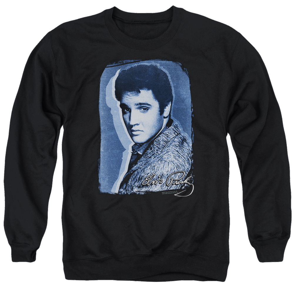 Elvis Presley Overlay - Men's Crewneck Sweatshirt Men's Crewneck Sweatshirt Elvis Presley