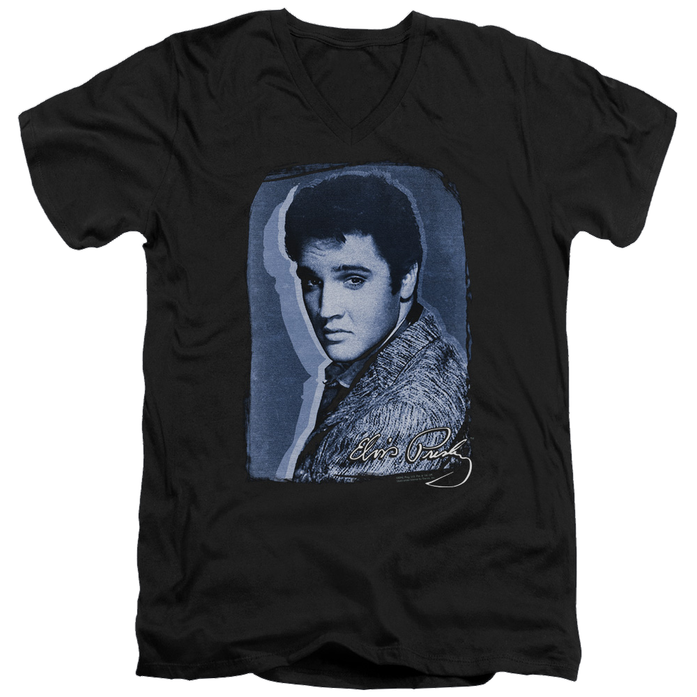 Elvis Presley Overlay - Men's V-Neck T-Shirt Men's V-Neck T-Shirt Elvis Presley