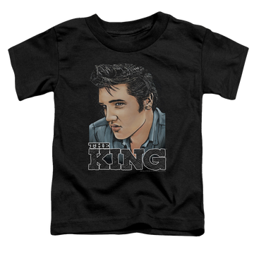 Black toddler t-shirt with Elvis Presley Graphic King graphic