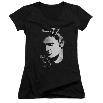 Elvis Presley Simple Face - Juniors V-Neck T-Shirt Juniors V-Neck T-Shirt Elvis Presley