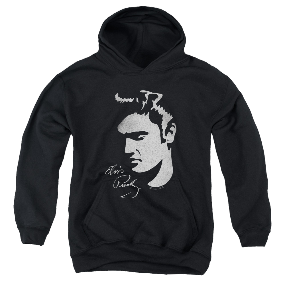 Elvis Presley Simple Face - Youth Hoodie (Ages 8-12) Youth Hoodie (Ages 8-12) Elvis Presley