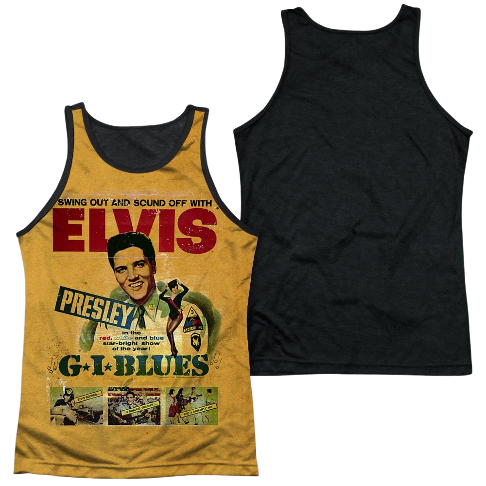 Elvis Presley Gi Blues Men's Black Back Tank Men's Black Back Tank Elvis Presley