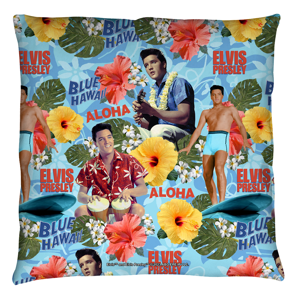 Elvis Blue Hawaii Throw Pillow Throw Pillows Elvis Presley