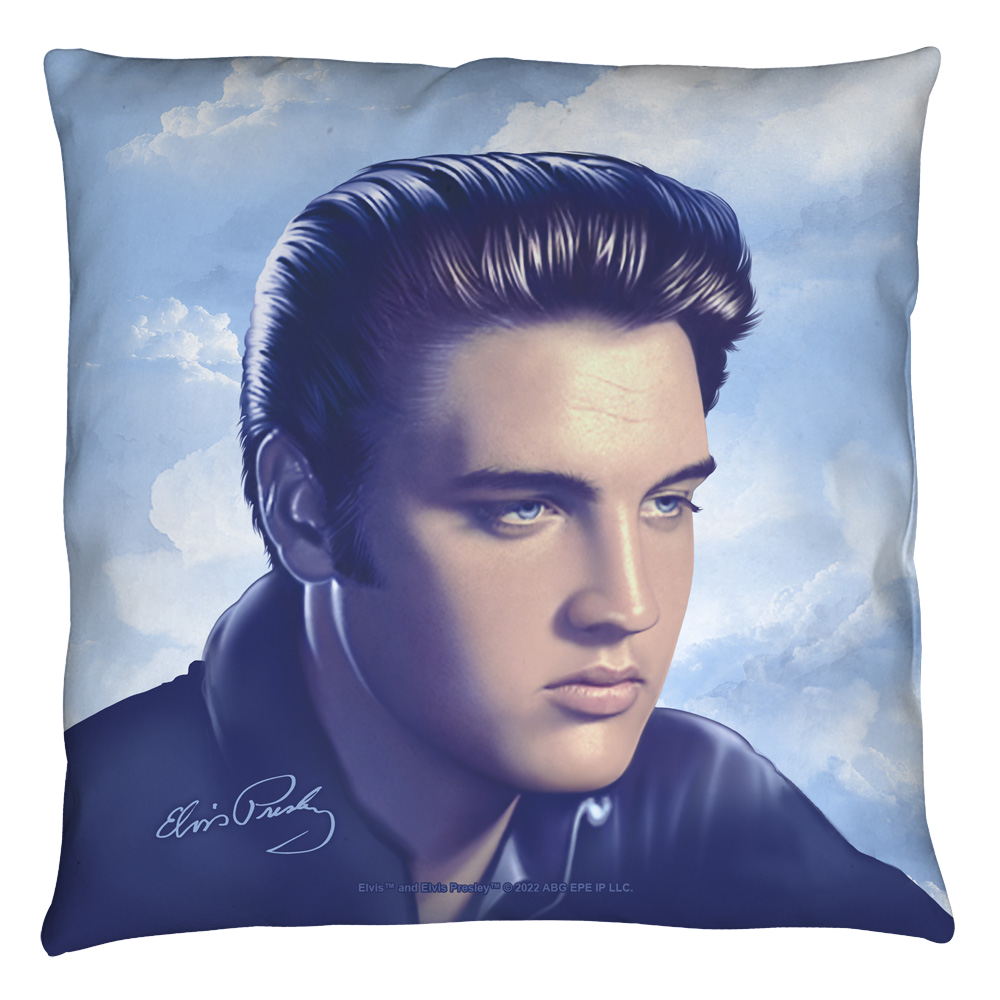 Elvis Big Portrait Throw Pillow