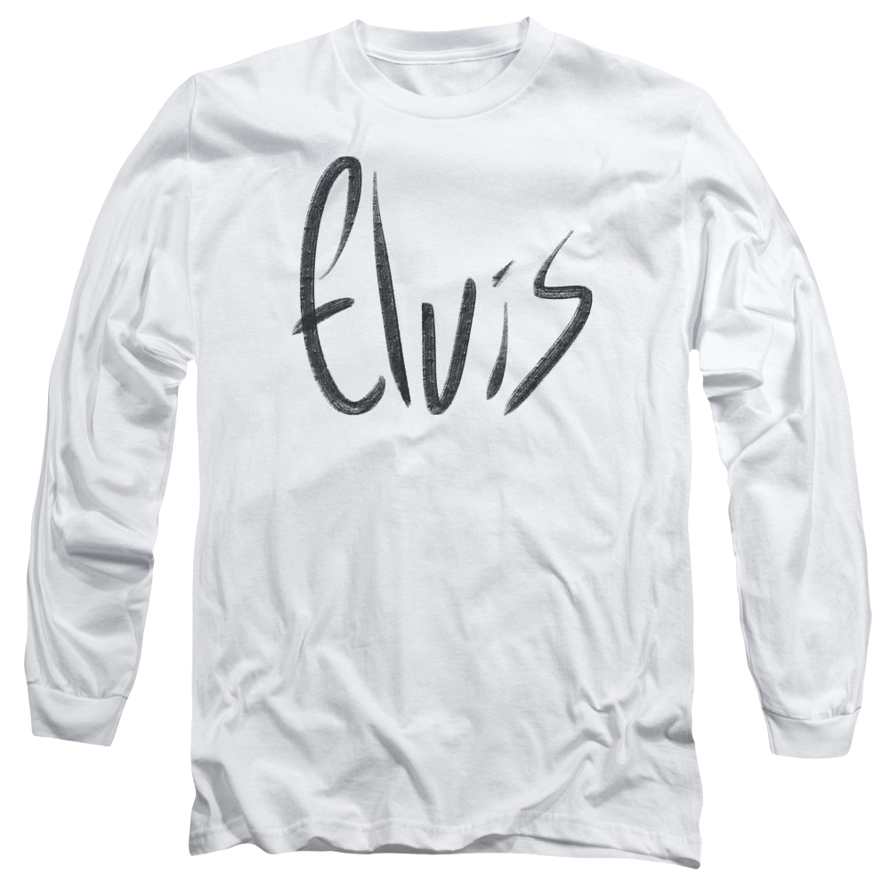 Elvis Presley Sketchy Name - Men's Long Sleeve T-Shirt Men's Long Sleeve T-Shirt Elvis Presley