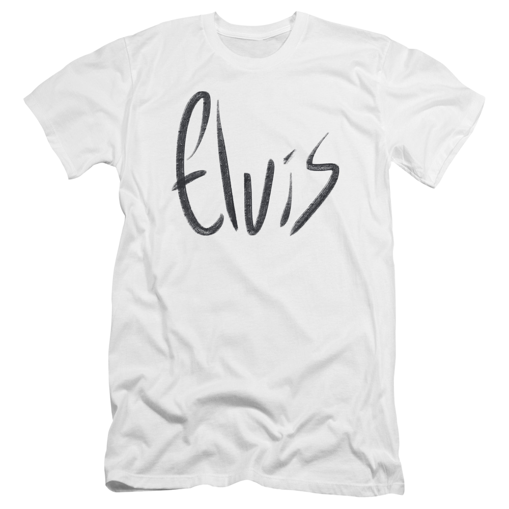 Elvis Presley Sketchy Name - Men's Premium Slim Fit T-Shirt Men's Premium Slim Fit T-Shirt Elvis Presley