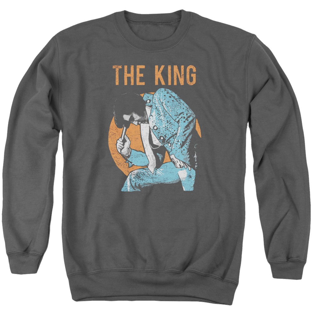 Elvis Presley Mic In Hand - Men's Crewneck Sweatshirt Men's Crewneck Sweatshirt Elvis Presley