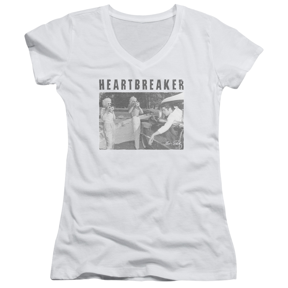 Elvis Presley Heartbreaker - Juniors V-Neck T-Shirt Juniors V-Neck T-Shirt Elvis Presley