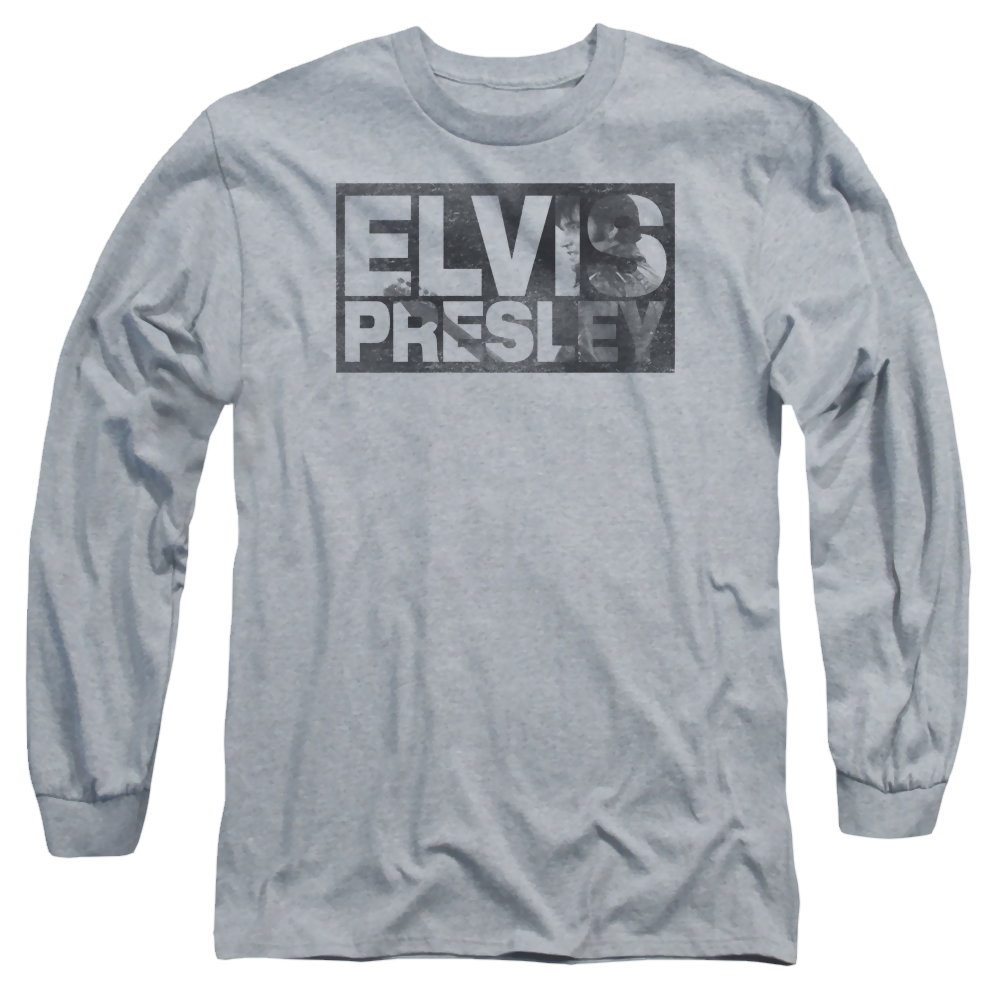 Elvis Presley Block Letters - Men's Long Sleeve T-Shirt Men's Long Sleeve T-Shirt Elvis Presley