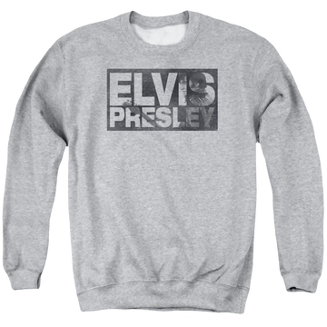 Elvis Presley Block Letters - Men's Crewneck Sweatshirt Men's Crewneck Sweatshirt Elvis Presley