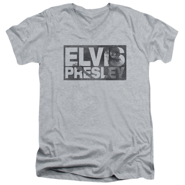 Elvis Presley Block Letters - Men's V-Neck T-Shirt Men's V-Neck T-Shirt Elvis Presley