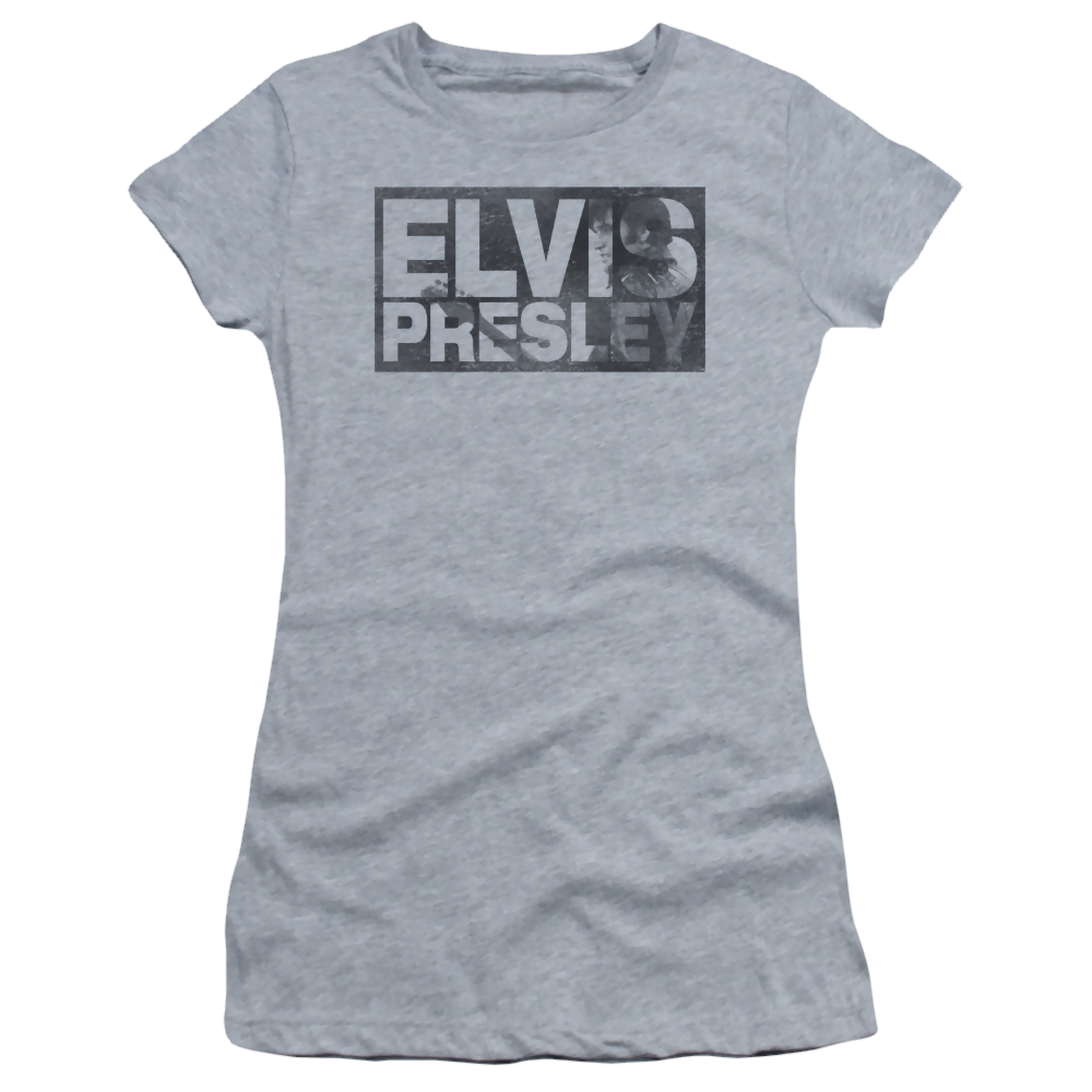Elvis Presley Block Letters - Juniors T-Shirt Juniors T-Shirt Elvis Presley