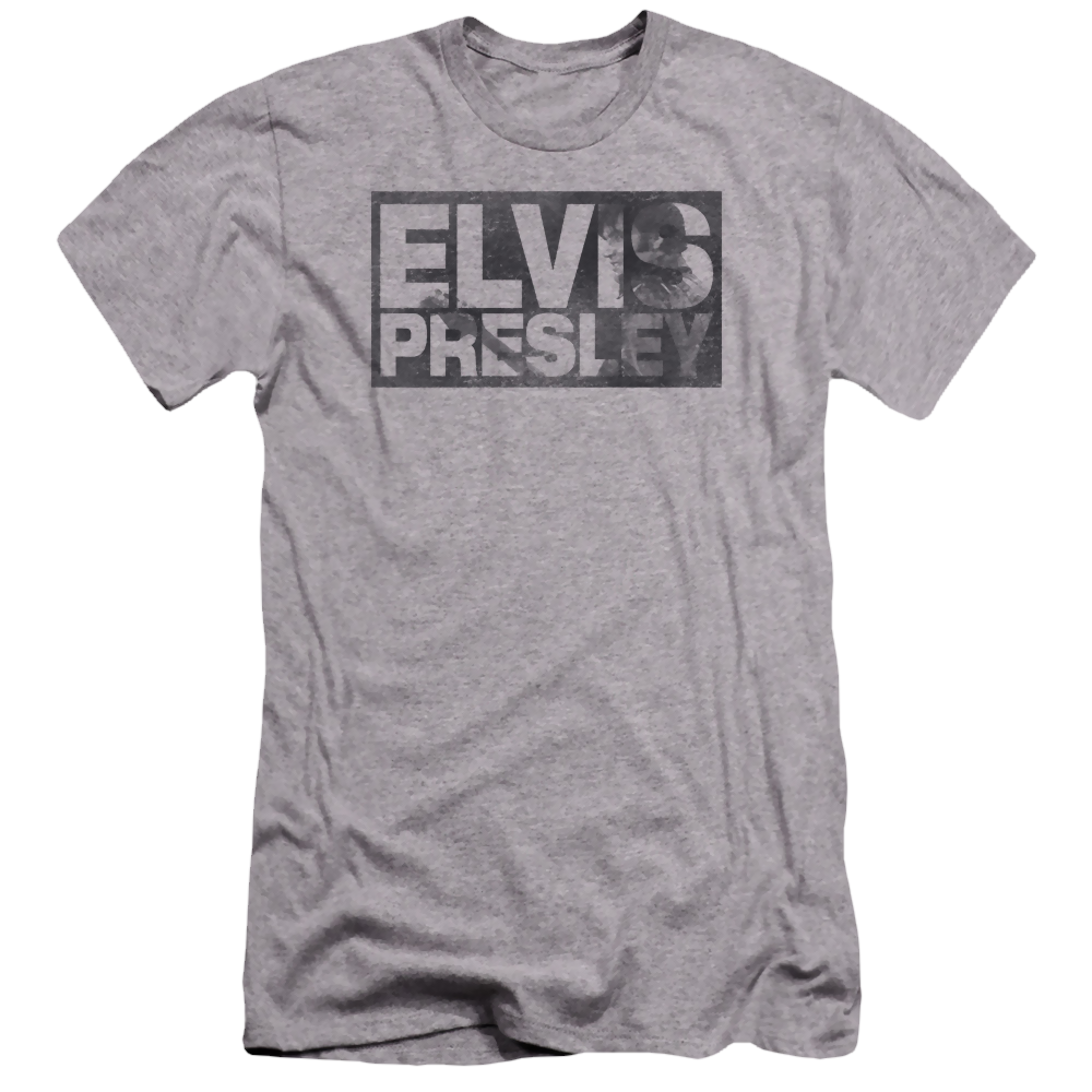 Elvis Presley Block Letters - Men's Premium Slim Fit T-Shirt Men's Premium Slim Fit T-Shirt Elvis Presley