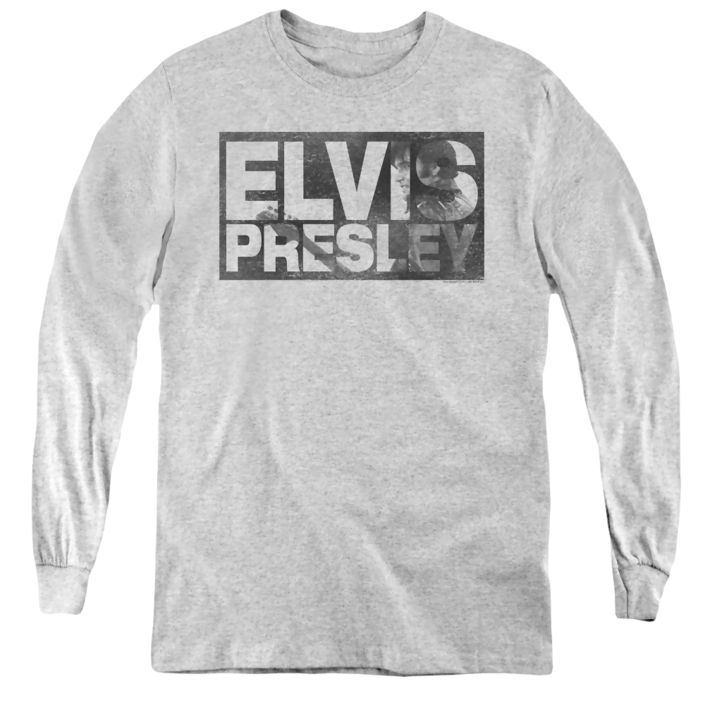 Elvis Presley Block Letters - Youth Long Sleeve T-Shirt Youth Long Sleeve T-Shirt Elvis Presley