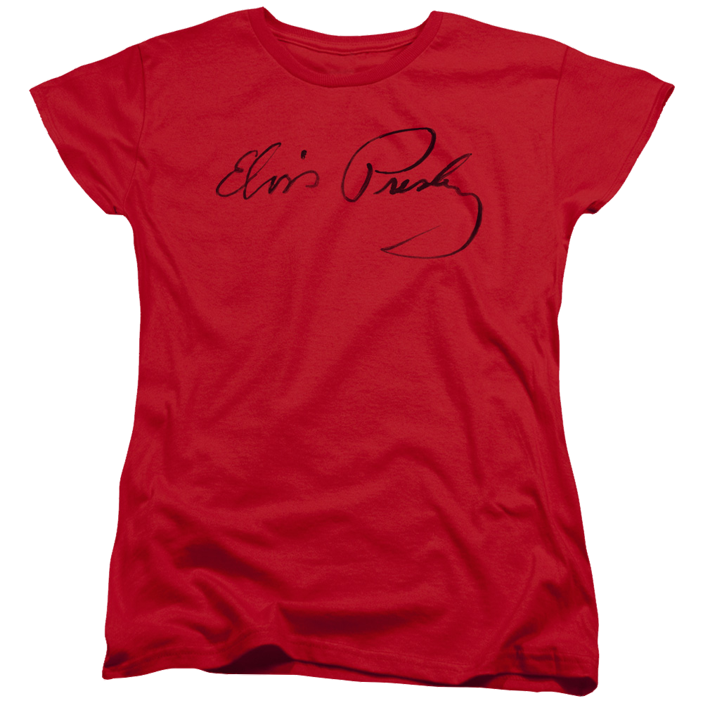 Elvis Presley Signature Sketch - Women's T-Shirt Women's T-Shirt Elvis Presley