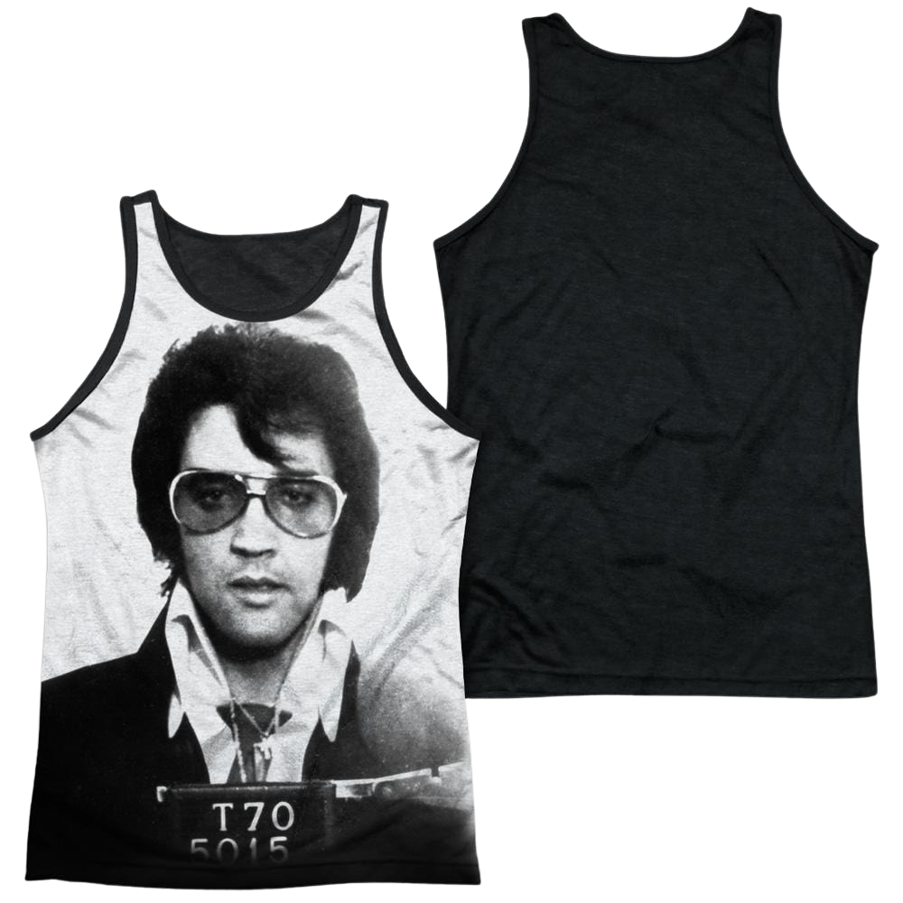 Elvis Presley Mugshot Men's Black Back Tank Men's Black Back Tank Elvis Presley