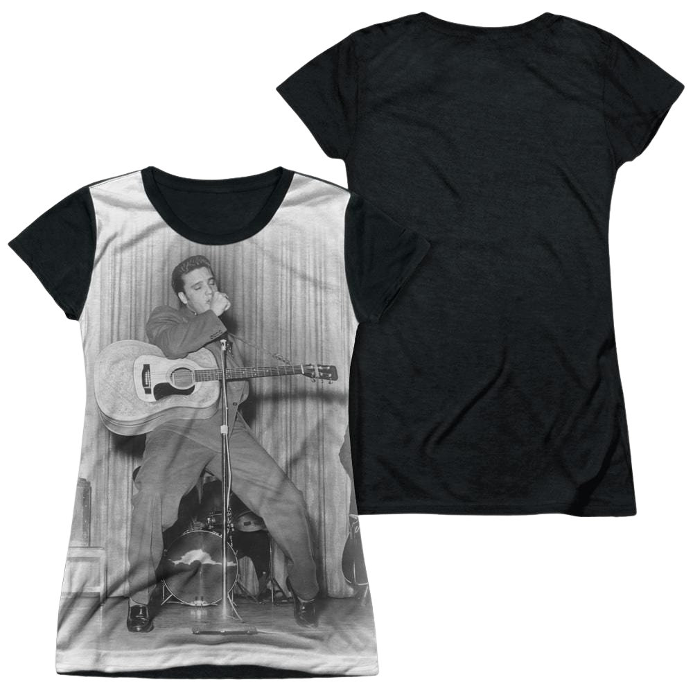 Elvis Presley On Your Toes - Juniors Black Back T-Shirt Juniors Black Back T-Shirt Elvis Presley