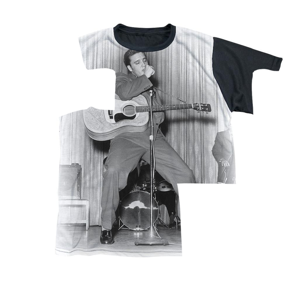 Elvis Presley On Your Toes - Youth Black Back T-Shirt (Ages 8-12) Youth Black Back T-Shirt (Ages 8-12) Elvis Presley