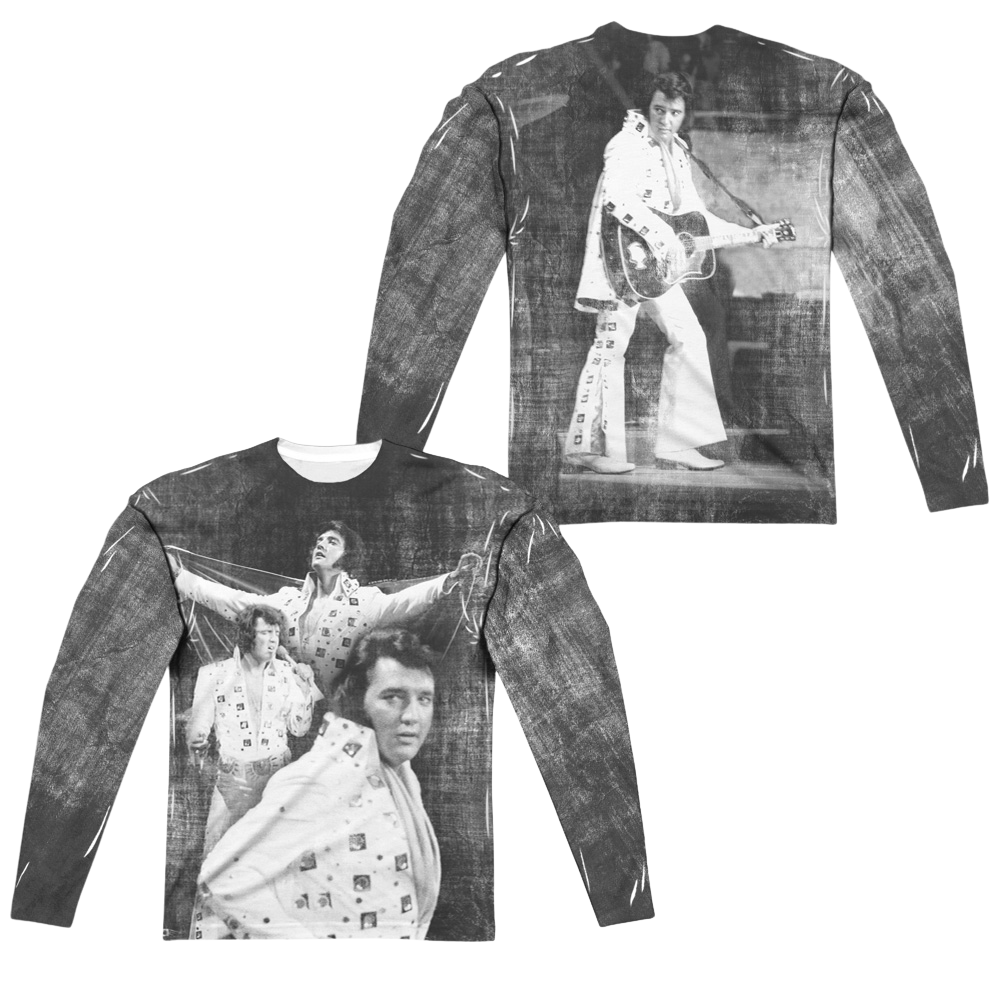 Elvis Presley Legendary Performance (Front/Back Print) - Men's All-Over Print Long Sleeve Men's All-Over Print Long Sleeve Elvis Presley