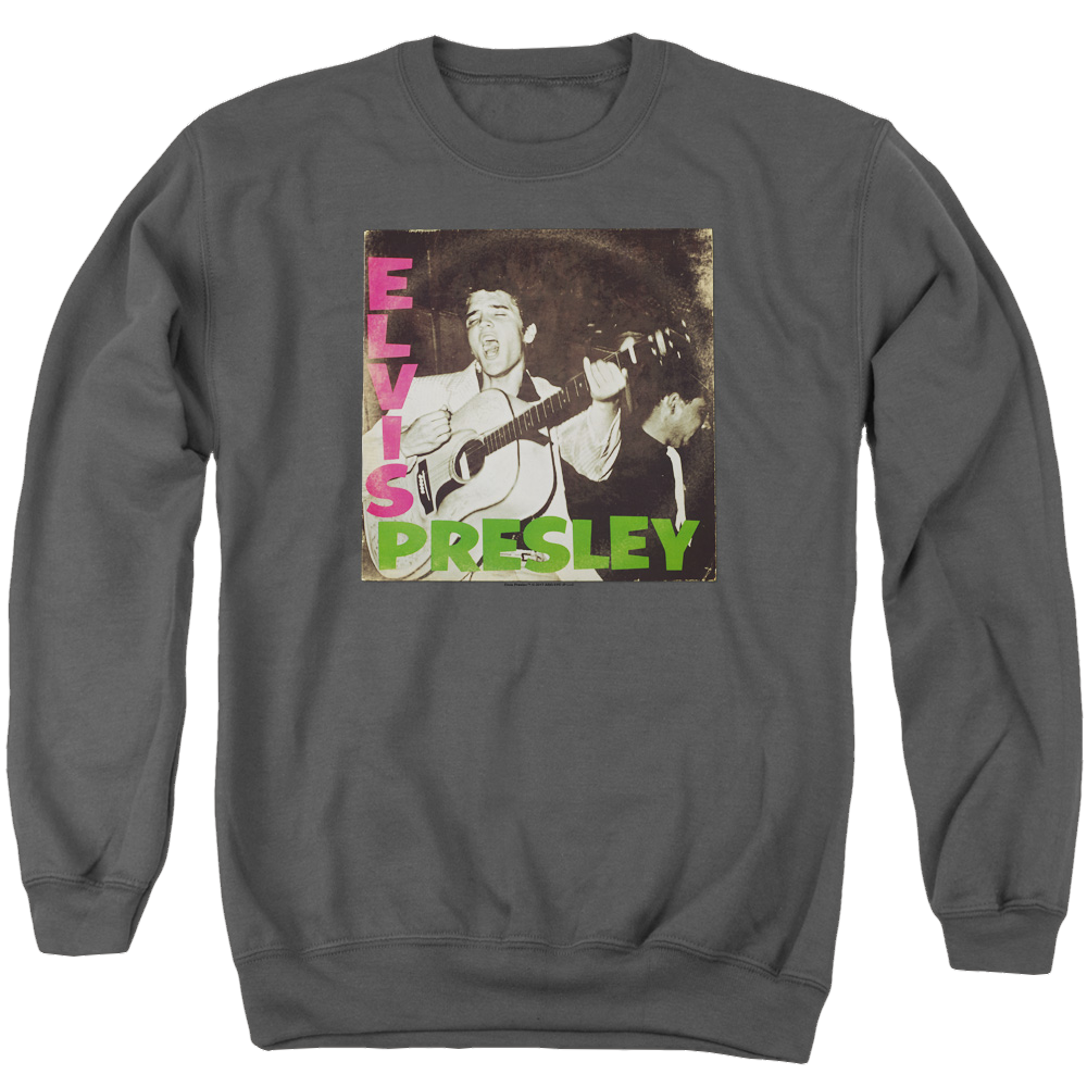 Elvis Presley First Lp - Men's Crewneck Sweatshirt Men's Crewneck Sweatshirt Elvis Presley