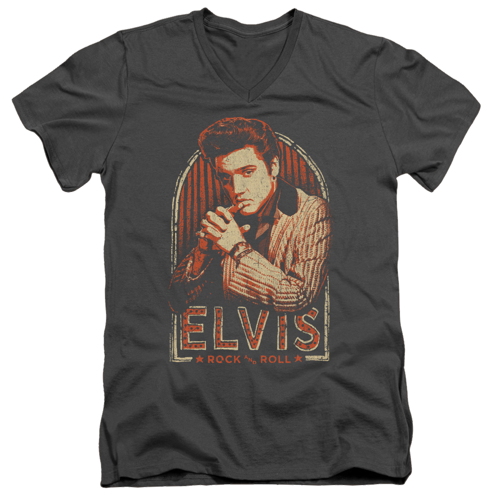 Elvis Presley Stripes - Men's V-Neck T-Shirt Men's V-Neck T-Shirt Elvis Presley